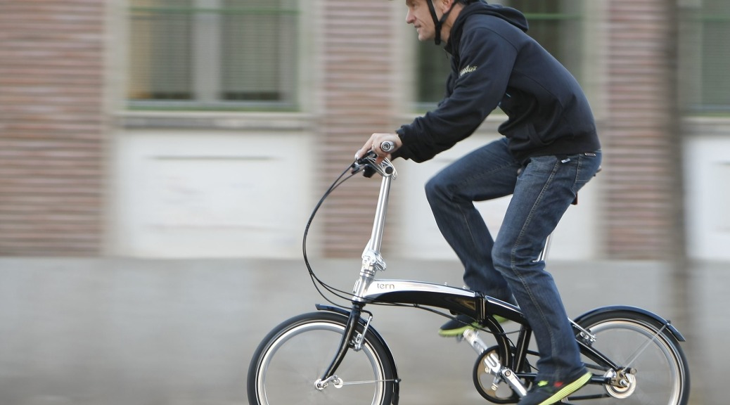 commuting on a folding bike